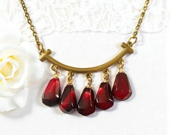 Pomegranate Necklace, Hades & Persephone, Greek Mythology Jewellery, Romantic Birthday Gift, Pomegranate Charm Necklace