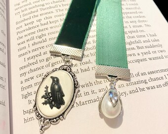 Raven Cameo Bookmark, Literature Gift For Her, Book Lover Gift, Gifts For Colleagues, Book Lover Gifts, Reading Gifts, Stocking Fillers