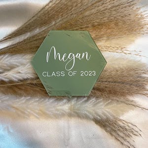 Custom Hexagon Acrylic Cake Topper: Personalized Celebration Decor