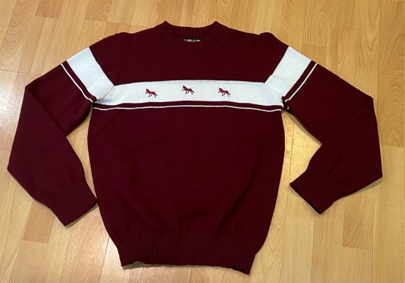 80s novelty Tennessee walker horse sweater by the… - image 3