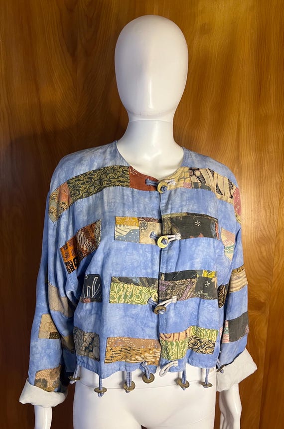 90s super Chic patchwork jacket with coin details… - image 2