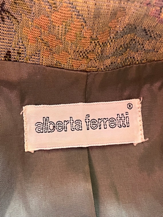 80’s Alberta Ferretti Monet painting style tapest… - image 8
