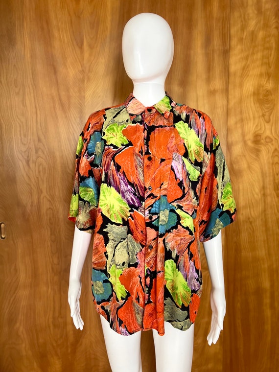 90’s Epic tropical Cogi collection 100% rayon men… - image 5