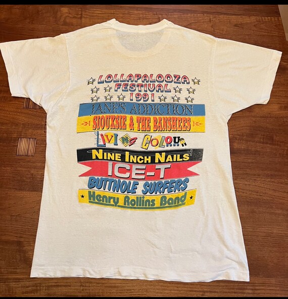 90’s Lollapalooza 1991 festival authentic size La… - image 3