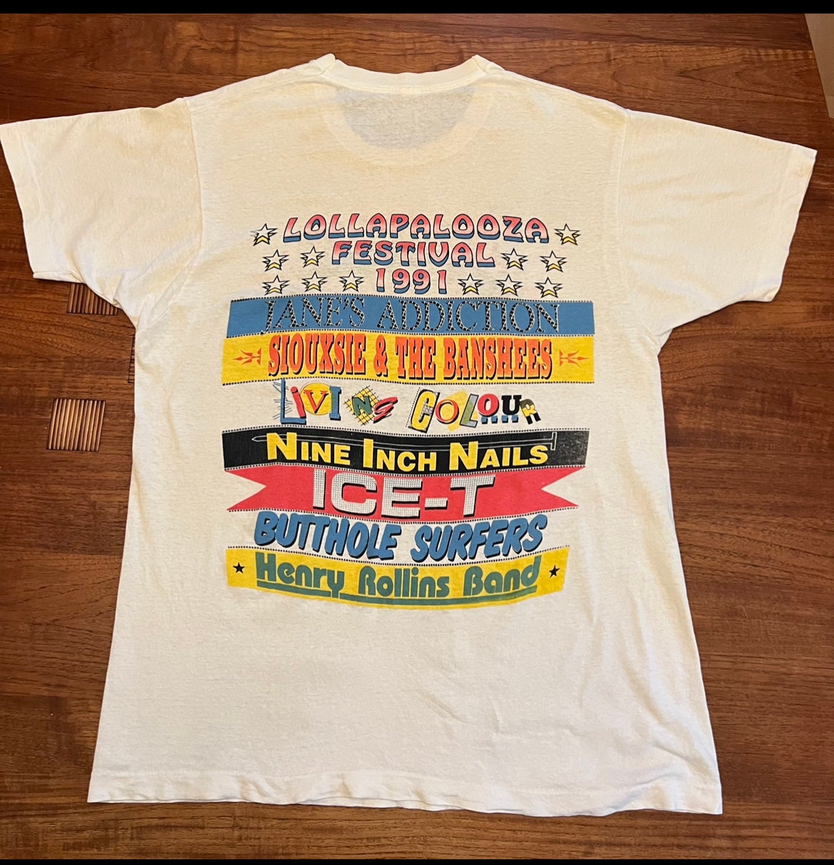 90's Lollapalooza 1991 Festival Authentic Size Large ***some Wear