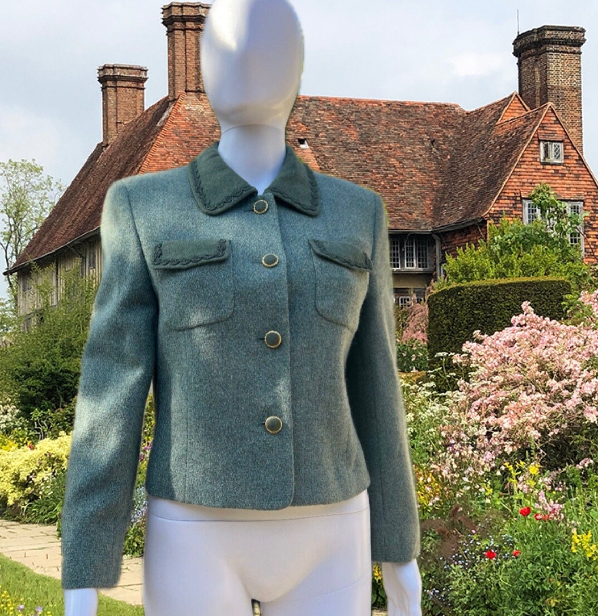 80s Aylesbury Gunne Sax X Chanel Style Cropped Blazer Japanese