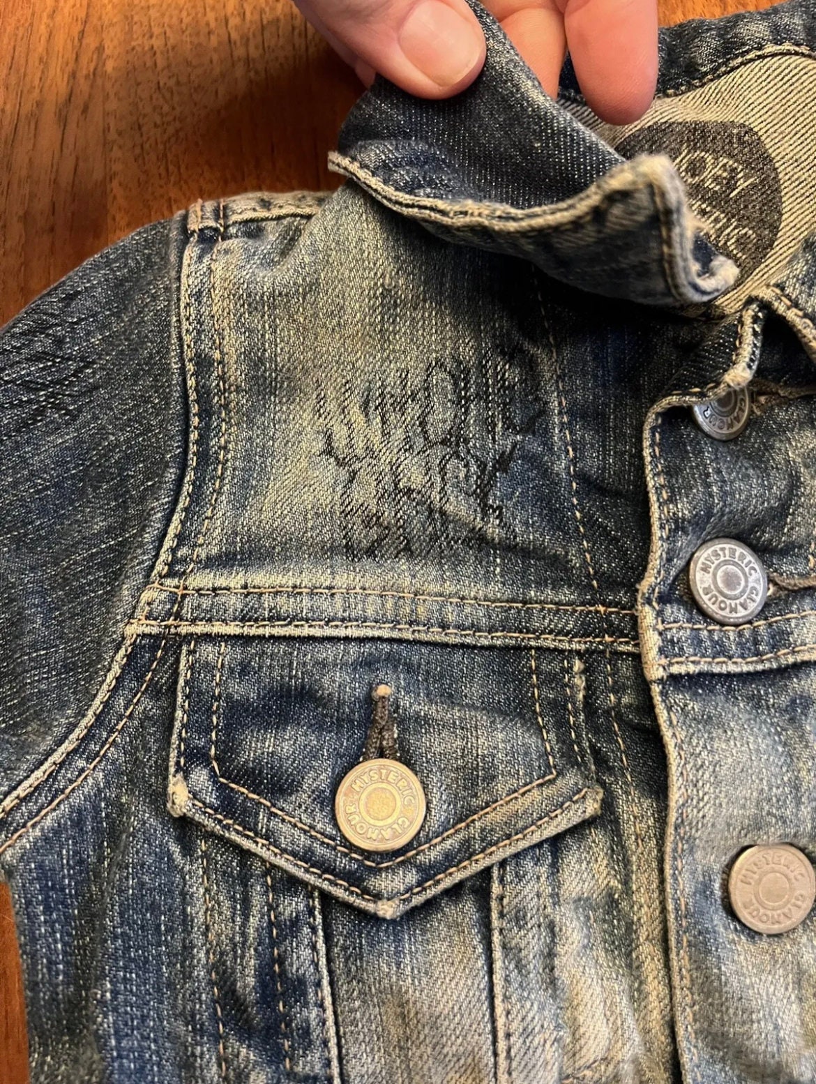 Y2K Hysteric Glamour Rock N Roll Kids Denim Jacket With