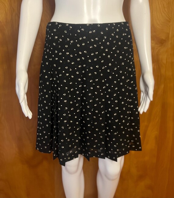 Y2K Ralph Lauren polka dot abstract pattern pleat… - image 2