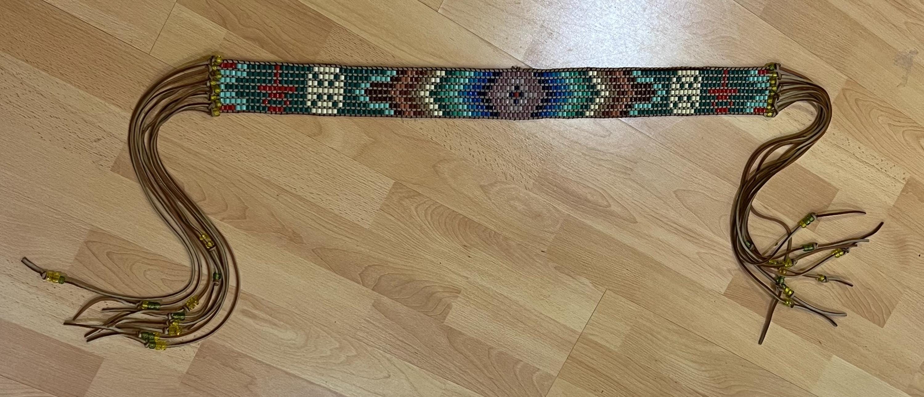 ?Unique BOHO-CHIC Tribal Beaded Belt by Raj-NWT? Native American Beaded Belt - Etsy main image 2