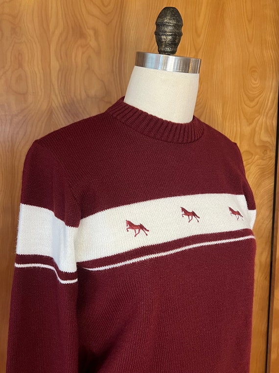 80s novelty Tennessee walker horse sweater by the… - image 7