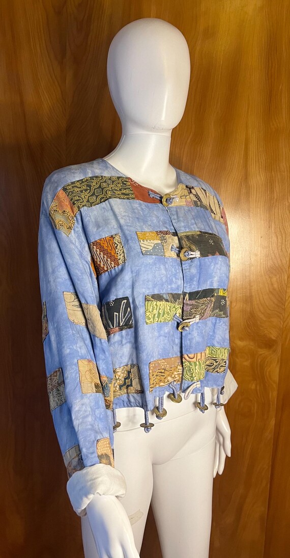 90s super Chic patchwork jacket with coin details… - image 4