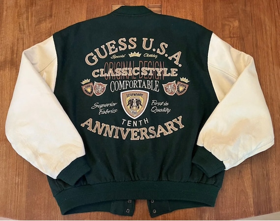 80’s/90’s GUESS Georges Marciano Letterman Varsit… - image 1