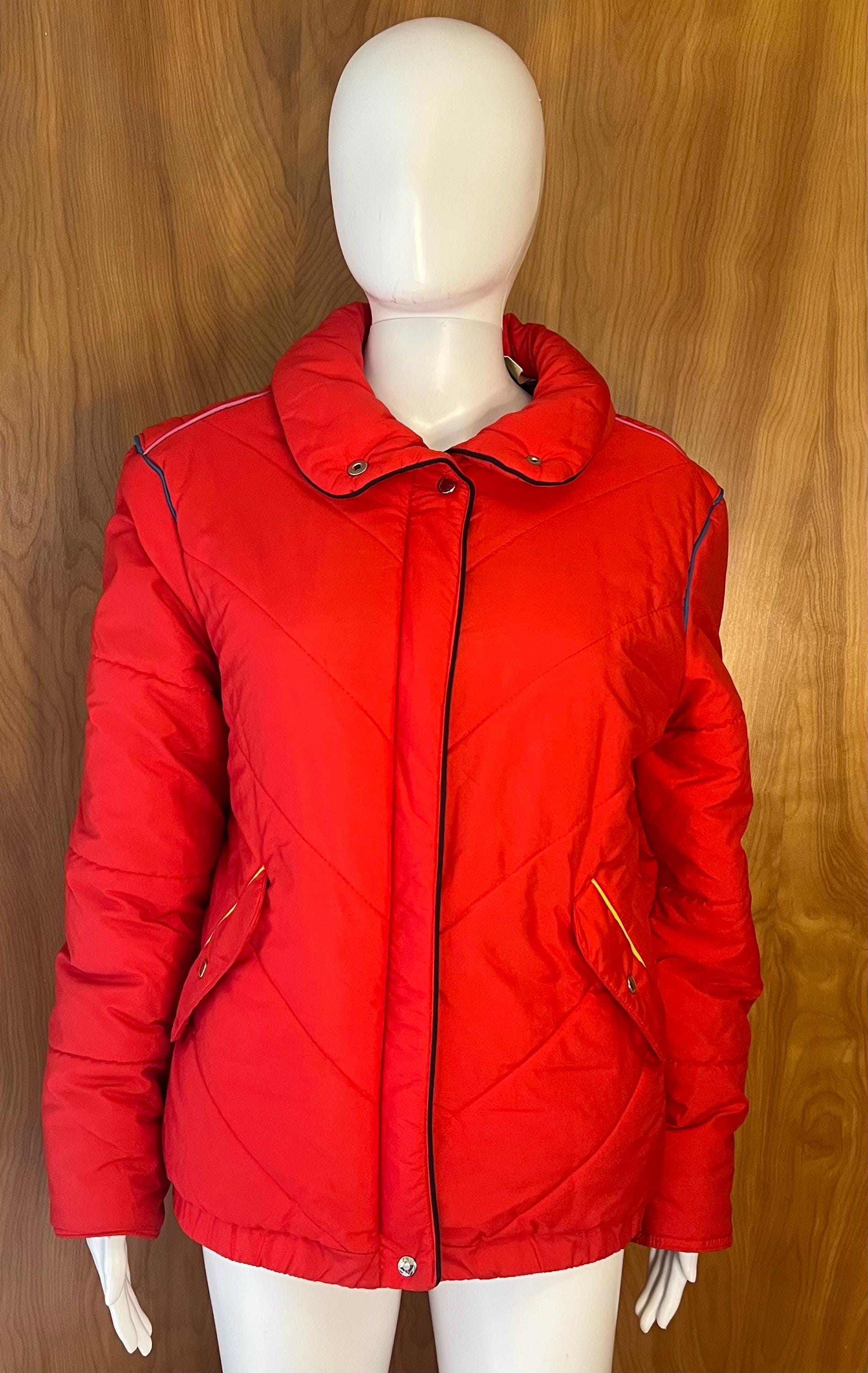 80s Aspen Powder Ski Jacket With Quilted Color Design