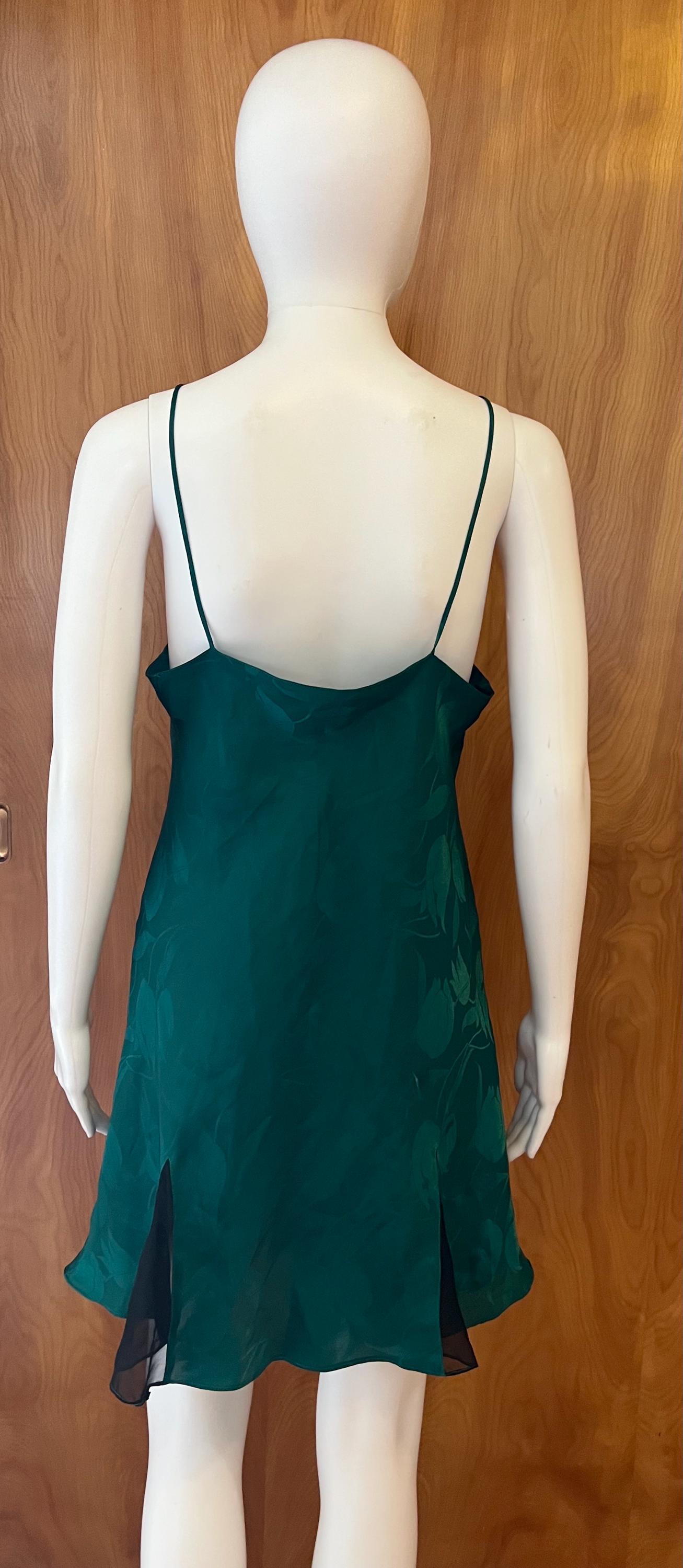 90s Victoria's Secret Emerald Green Tassel Slip With Sheer Inserts for a  Touch of Elegance/floral Print / Size: Medium / Gently Worn - Etsy