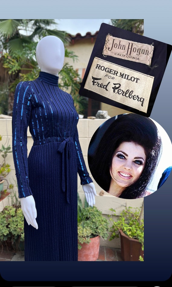 60’s 70’s John Hogan sequin dress in dead stock co