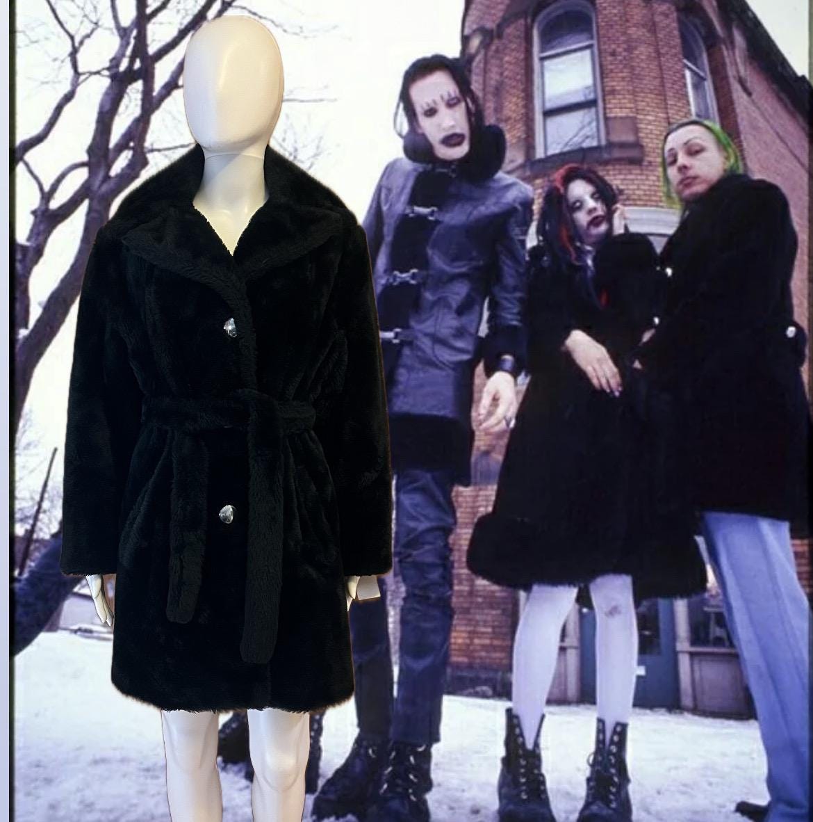 60s Faux Fur Mod Coat With Belt – Twiggy Meets Twiggy Ramirez