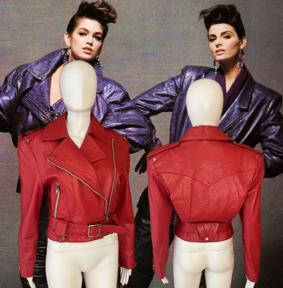 North Beach Leather Jacket by Michael Hoban Cherry Red North Beach Leather Jacket by Michael Hoban Cherry Red