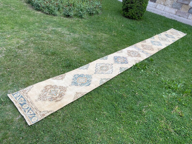 Vintage Stair Runner Extra Long Runner Rug Oushak 25 Ft Etsy
