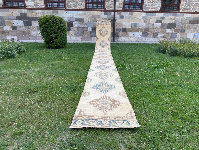 Vintage Stair Runner Extra Long Runner Rug Oushak 25 Ft Etsy