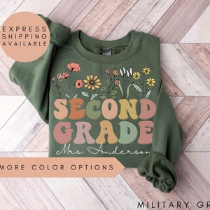 Custom Second Grade Teacher Sweatshirt,Second Grade Teacher Sweater,2nd Grade Teacher Shirt,2nd Grade Teacher Gift For 2nd Grade Teacher