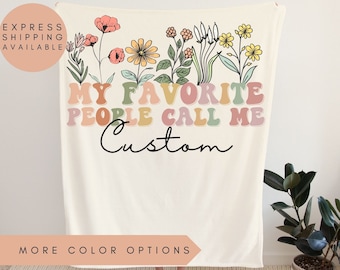 My Favorite People Call Me Grandma Blanket, Custom Grandma Blanket, Personalized Grandma Blanket,Grandma Announcement,Gifts For Grandma Gift