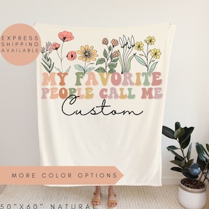 My Favorite People Call Me Grandma Blanket, Custom Grandma Blanket, Personalized Grandma Blanket,Grandma Announcement,Gifts For Grandma Gift