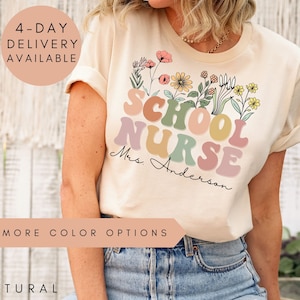 Custom School Nurse Shirt, School Nurse Gift, Personalized School Nurse Tshirt, School Nurse Tee, Gift For School Nurse,School Nurse T Shirt
