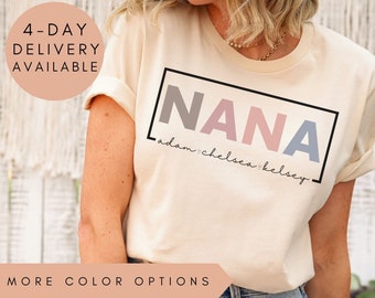 Nana Shirt With Grandkids Names,Nana Gifts,Personalized Nana Shirt,Grandkids Names Shirt,Custom Grandma Shirt,Nana Mothers Day Gift For Nana