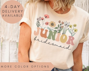 Wildflower Junior Bridesmaid Shirt,Junior Bridesmaid Proposal,Junior Bridesmaid Gift,Jr Bridesmaid Shirt,Jr Bridesmaid Te,Jr Bridesmaid Gift