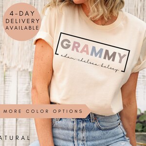 Grammy Shirt With Grandkids Names, Personalized Grammy Shirt, Grandkids Names Shirt, Custom Grammy Shirt, Mothers Day Grammy Gift For Grammy
