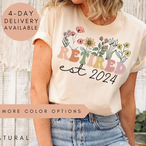 Personalized Retired 2024 Shirt,Retirement Gifts For Women,Retirement Party Tee,Gift for Retired Women,Retired Teacher,Grandma Grandpa Gift