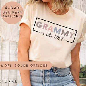 Grammy Shirt, Personalized Grammy Wildflowers Shirt, Grammy Est 2023, Pregnancy Announcement, Custom Grammy Shirt, Mother's Day Grammy Gift