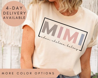 Mimi Shirt With Grandkids Names,Mimi Gifts,Personalized Mimi Shirt,Grandkids Names Shirt,Custom Grandma Shirt,Mimi Mothers Day Gift For Mimi