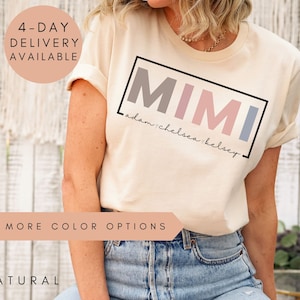 Mimi Shirt With Grandkids Names,Mimi Gifts,Personalized Mimi Shirt,Grandkids Names Shirt,Custom Grandma Shirt,Mimi Mothers Day Gift For Mimi