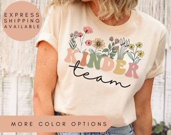 Kindergarten Teacher T-Shirt, Kindergarten Team Shirt, Kinder Team Shirt, Kindergarten Crew Gift Tee, Kindergarten Shirt, Kindergarten Squad