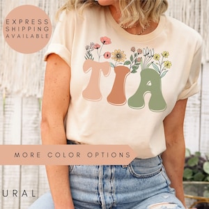 Tia Shirt, Wildflower Tia Tshirt,New Aunt Shirt, Mexican Aunt Shirt, Tia Announcement, Gift For Tia To Be,Tia Life Shirt,Aunt Shirt,Tia Gift