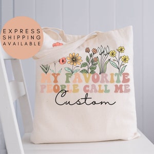 My Favorite People Call Me Grandma Tote Bag,Custom Grandma Tote Bag,Personalized Grandma Tote Bag,Grandma Announcement,Gift For Grandma Gift