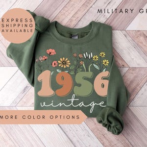 70th Birthday Sweatshirt, Vintage 1956 Sweatshirt, 70th Birthday Gifts For Women, 1956 Hoodie, 70th Birthday Friend, 70th Birthday Gift