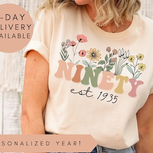 90th Birthday Shirt, Vintage 1935 Shirt, 90th Birthday Gift For Women, 90th Birthday Gift For Men, 90th Birthday Friend, 90th Birthday Woman