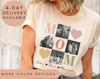 Custom Mom Shirt, Personalized Family Tee, Mother's Day Gift, Your Text Mom T-Shirt, Family Photo Shirt, Mom Appreciation Top
