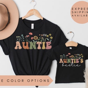 Aunt and Niece Shirts, Auntie&#39;s Bestie Shirt, Aunt and Nephew Shirts, Gift for Aunt, Gift for Niece, Gift For Nephew, Gift from New Aunt