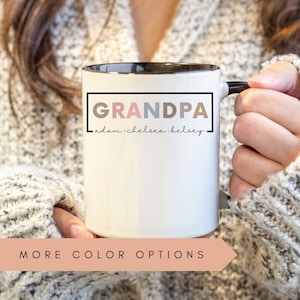 Grandpa Mug With Grandkids Names, Personalized Grandpa Mug,Grandkids Names Mug,Custom Grandpa Coffee Mug,Father&#39;s Day Gift for Grandpa Gifts