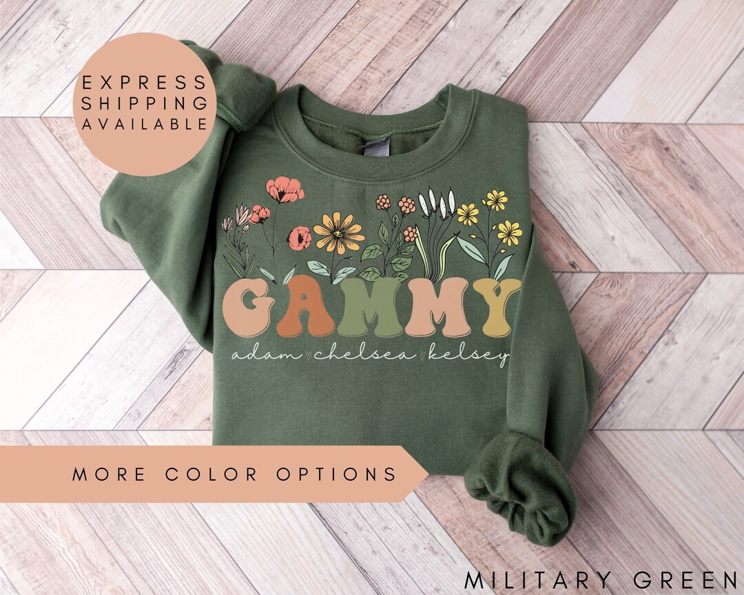 ARTECE 'Gammy' Sweatshirt - Grandma Gift Sweater With Heart Graphic, Women's Crewneck Pullover, Wine XXL