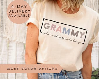 Grammy Shirt With Grandkids Names, Personalized Grammy Shirt, Grandkids Names Shirt, Custom Grammy Shirt, Mothers Day Grammy Gift For Grammy