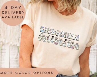 Nonna Shirt With Grandkids Names,Personalized Nonna Wildflowers Shirt,Grandkids Names Shirt,Custom Grandma Shirt,Mother's Day Nonna Gift