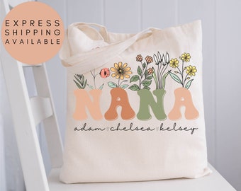 Nana Definition Tote Bag - Natural Canvas Grandma Gift, Perfect For Mother's Day, Birthday, Pregnancy Announcement - View #7