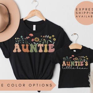 Aunt and Niece Shirts, Auntie&#39;s Little Bean Shirt, Aunt and Nephew Shirts, Gift for Aunt, Gift for Niece, Gift For Nephew,Gift from New Aunt