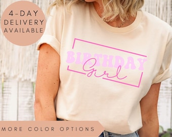 Birthday Girl Shirt, Girly Birthday Tee, Girly Birthday Top, Birthday Girl Tshirt, Cute Birthday Shirt, Girly Tee For Birthday, Girly Gifts