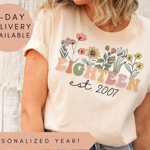 18th Birthday Shirt, Vintage 2007 Shirt, 18th Birthday Gift For Women, 18th Birthday Gift For Men, 18th Birthday Friend, 18th Birthday Woman
