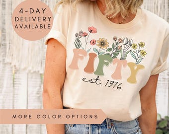 50th Birthday Shirt, Vintage 1976 Shirt, 50th Birthday Gift For Women, 50th Birthday Gift For Men, 50th Birthday Friend, 50th Birthday Woman